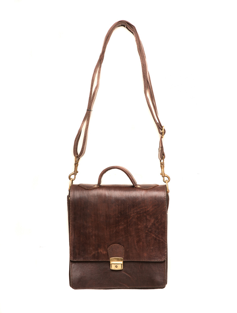 Marockansk handväska, Mörkbrun läder - HV5