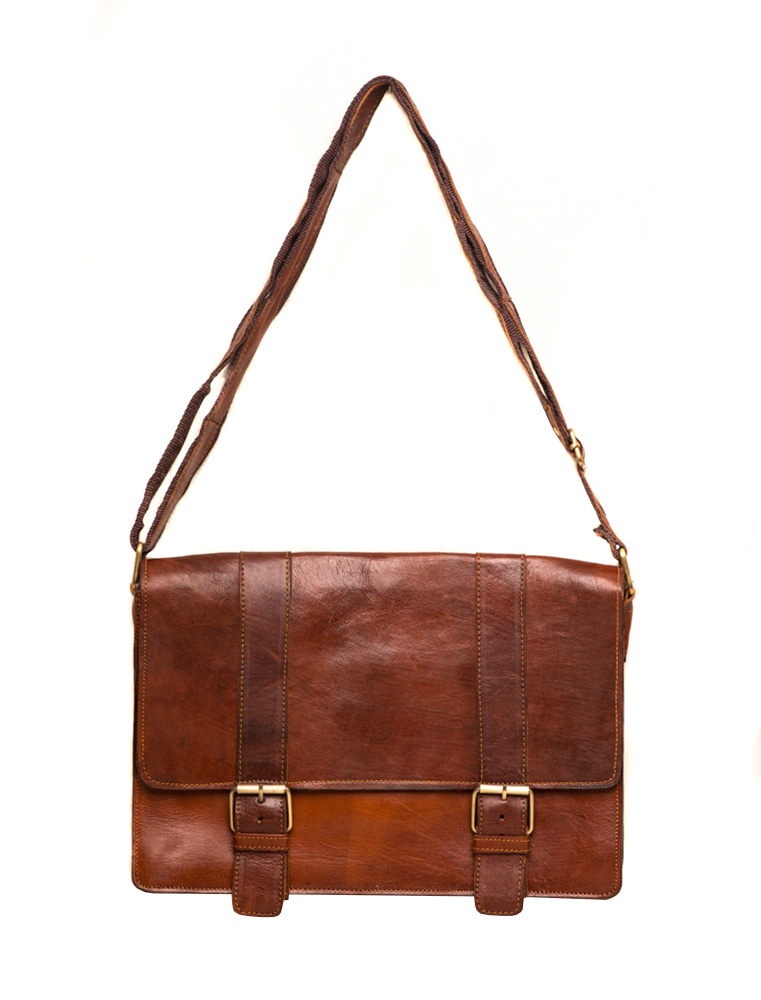 Marockansk handväska, Brun läder - HV8 bild 0