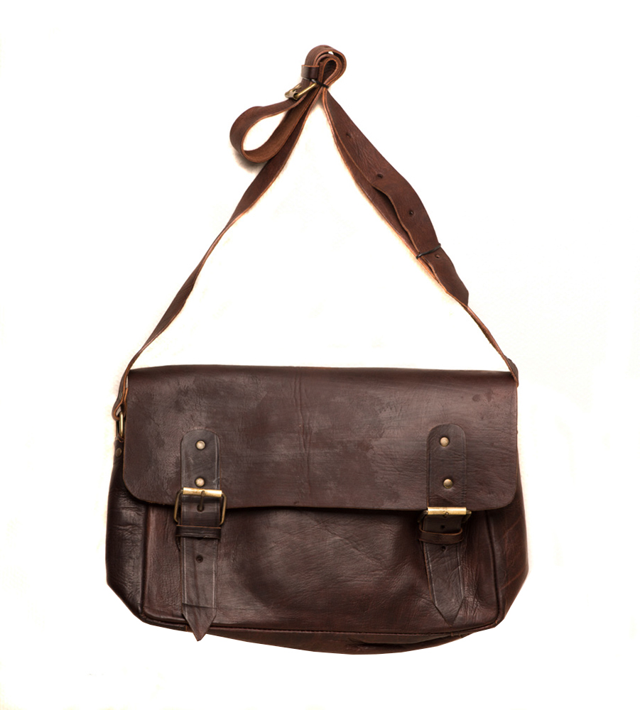 Marockansk handväska, Mörkbrun läder - HV10