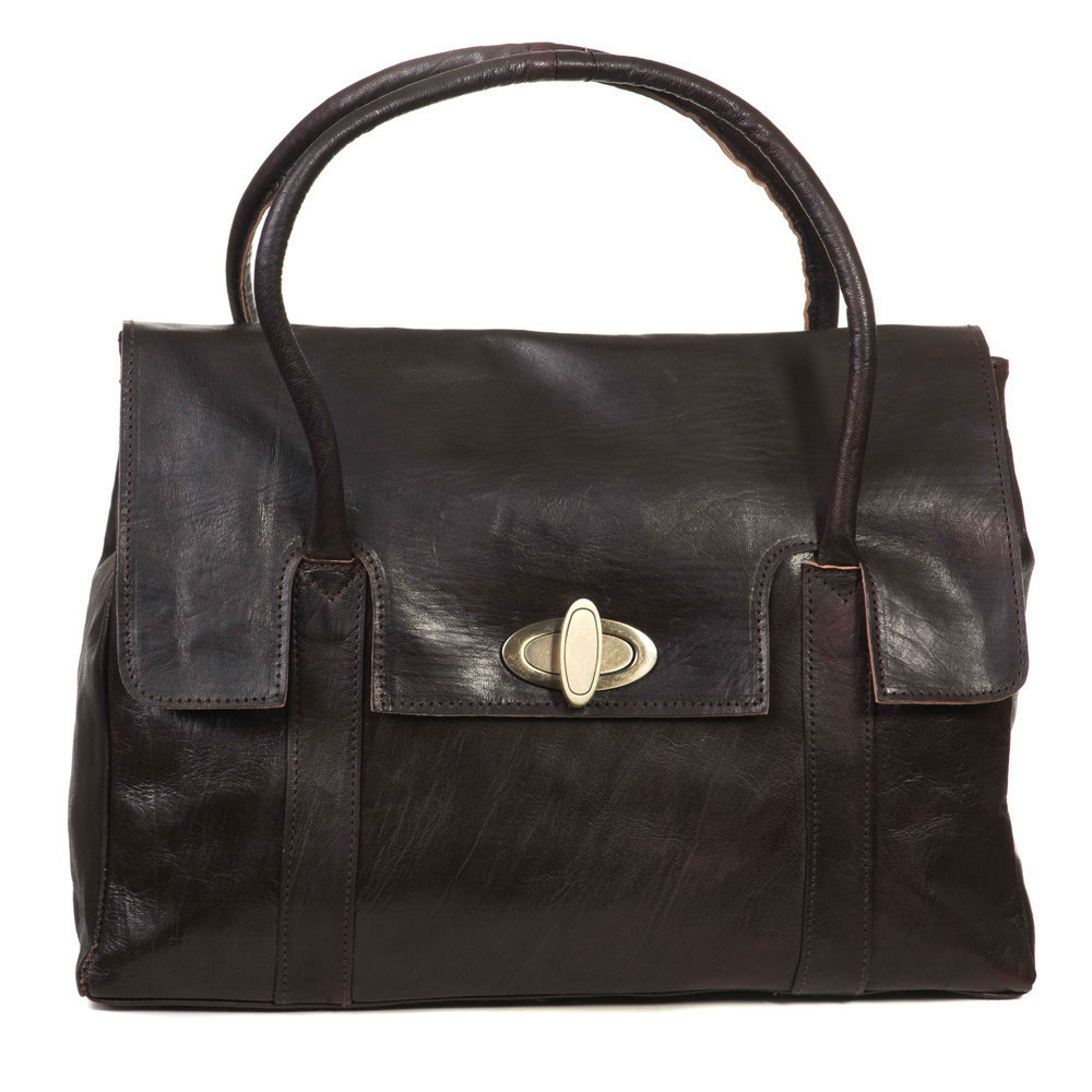 Mörkbrun handväska - F44B