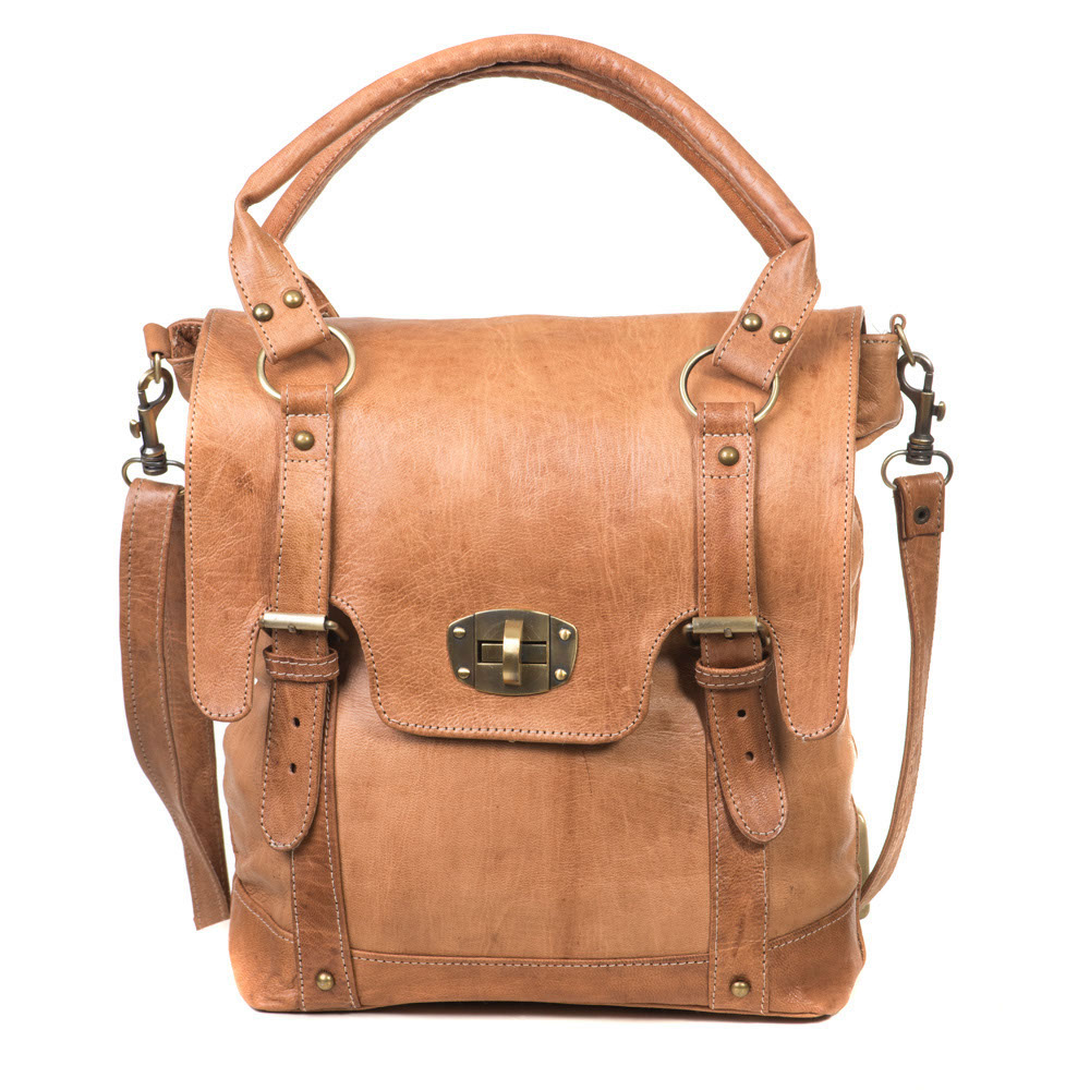 Ljusbrun handväska - F46A