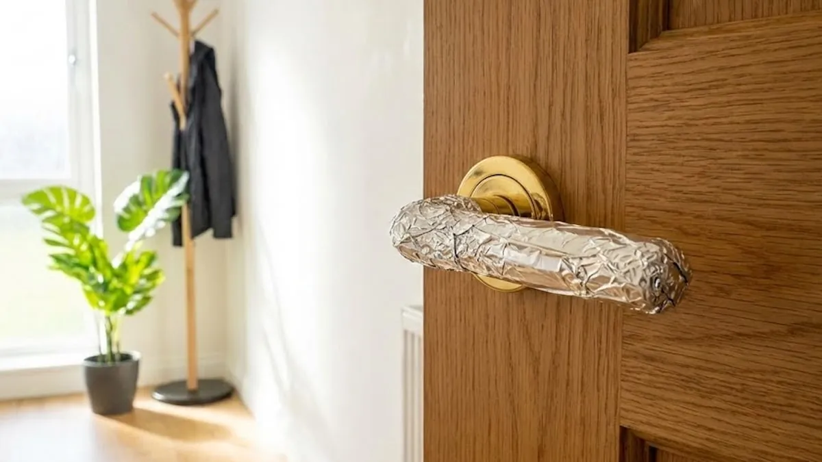 Fenomenet med aluminiumfolie runt dörrhandtag — en innovativ säkerhetsmetod?